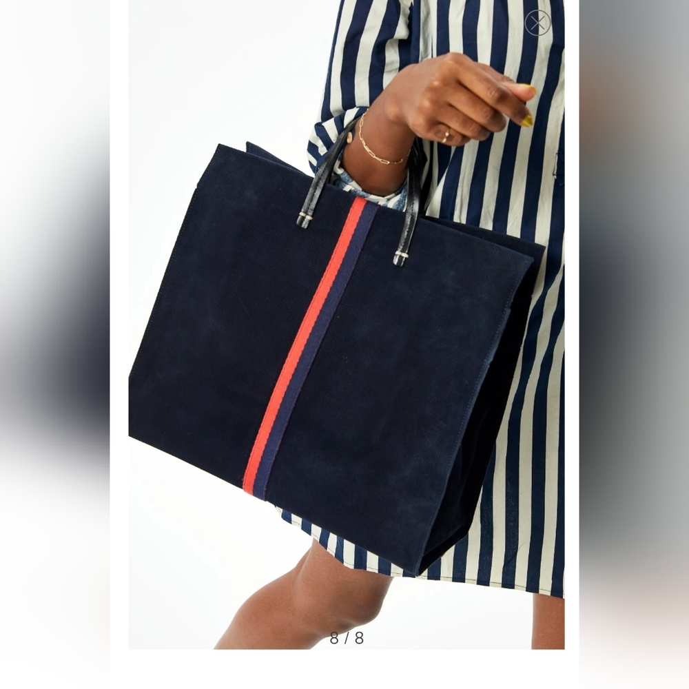 Simple Perforated Suede Tote CLARE V.